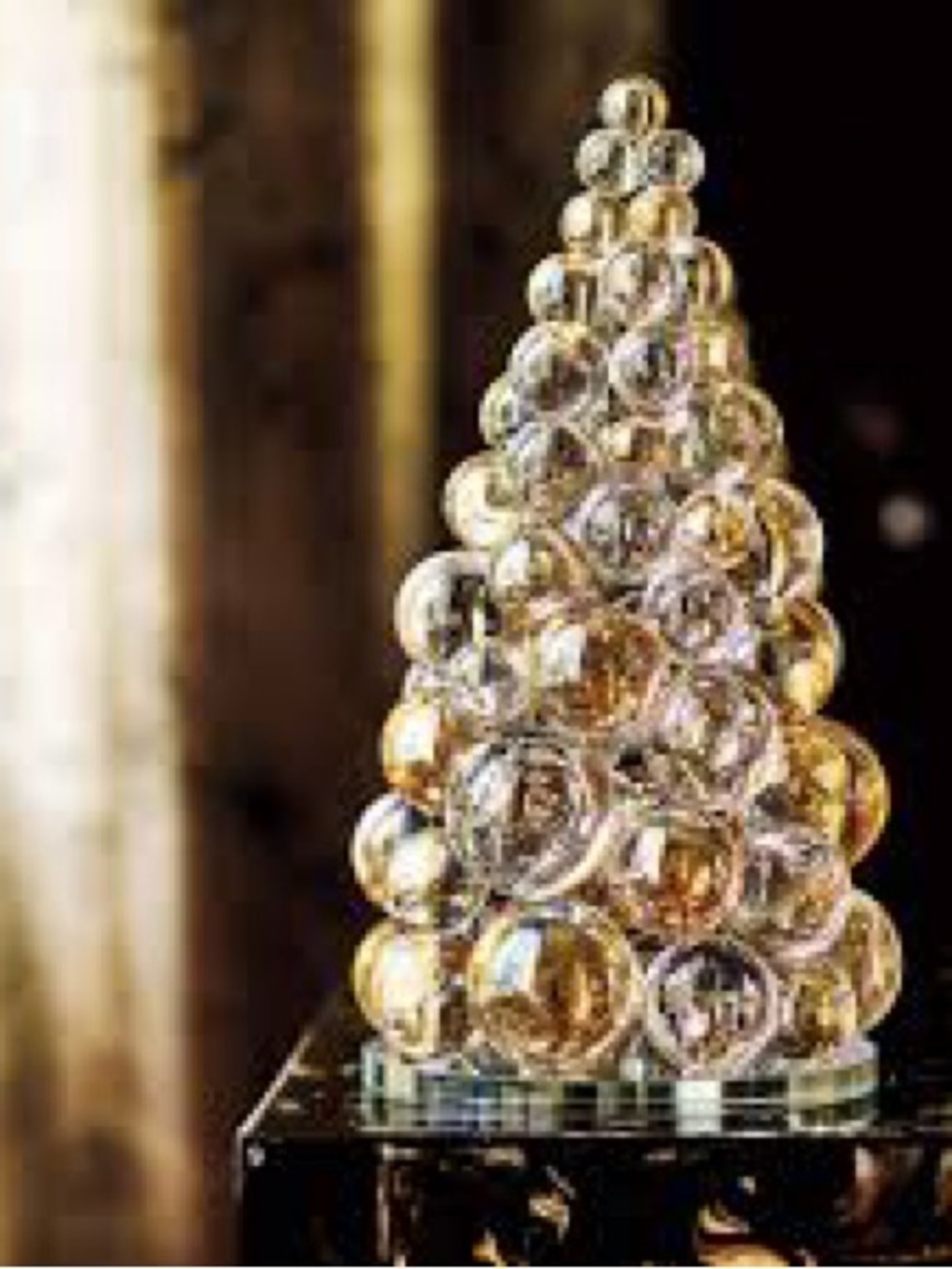 Elle Clear and Amber Crystal Christmas Tree from CB2
